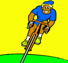 Dibujo Ciclista con gorra pintado por babitona
