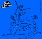 Dibujo Barbie sirena contenta pintado por nahir0730