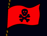 Dibujo Bandera pirata pintado por totosucio