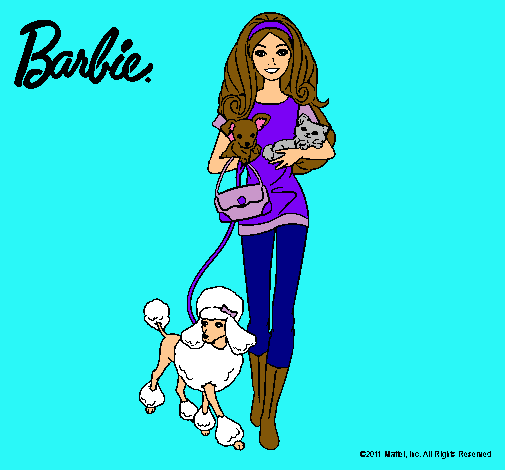 Barbie con sus mascotas