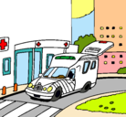 Dibujo Ambulancia en el hospital pintado por Jaqiitha13