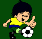 Dibujo Chico jugando a fútbol pintado por felipe123