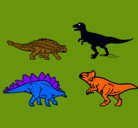 Dibujo Dinosaurios de tierra pintado por lito