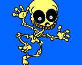 Dibujo Esqueleto contento 2 pintado por Moxa