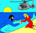 Dibujo Rescate ballena pintado por delf