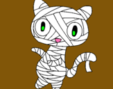 Dibujo Gato garabato momia pintado por  GRISLI