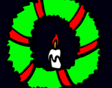 Dibujo Corona de navidad II pintado por yooohps