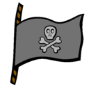 Dibujo Bandera pirata pintado por kkjgfrdfghj