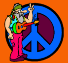 Dibujo Músico hippy pintado por alejipto27