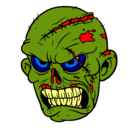Dibujo Zombie pintado por verruga