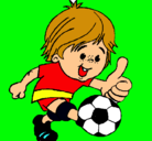 Dibujo Chico jugando a fútbol pintado por javisusin