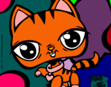 Dibujo Gatito Littlest Pet Shop pintado por Maggi