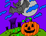 Dibujo Paisaje de Halloween pintado por shayna