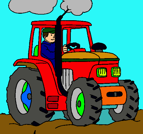 Tractor en funcionamiento