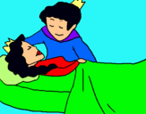Dibujo La princesa durmiente y el príncipe pintado por ema8