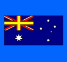 Dibujo Australia pintado por bandera