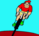 Dibujo Ciclista con gorra pintado por osmar