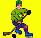 Dibujo Jugador de hockey sobre hielo pintado por sergo06