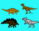 Dibujo Dinosaurios de tierra pintado por dinos