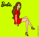 Dibujo Barbie sentada pintado por barmartan