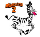 Dibujo Madagascar 2 Marty pintado por etsy