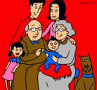 Dibujo Familia pintado por mussa