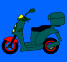 Dibujo Ciclomotor pintado por Felipe7