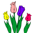 Dibujo Tulipanes pintado por egar