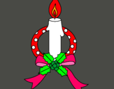 Dibujo Vela de navidad III pintado por yooooooooooo