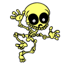 Dibujo Esqueleto contento 2 pintado por sqcvd