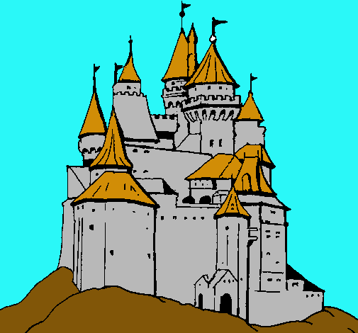 Dibujo Castillo medieval pintado por caimansito