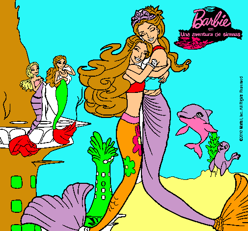 Barbie sirena y la reina sirena