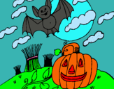 Dibujo Paisaje de Halloween pintado por marci
