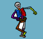 Dibujo Esqueleto contento pintado por yeremy