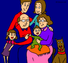 Dibujo Familia pintado por barbaradonos