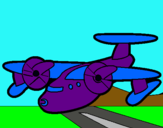 Dibujo Avión con aspas pintado por danielin08
