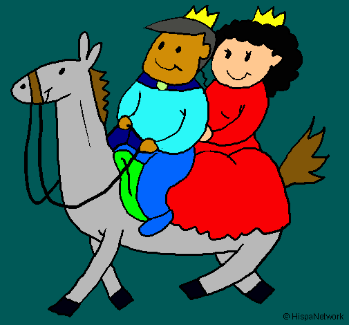 Dibujo Príncipes a caballo pintado por aleja_99