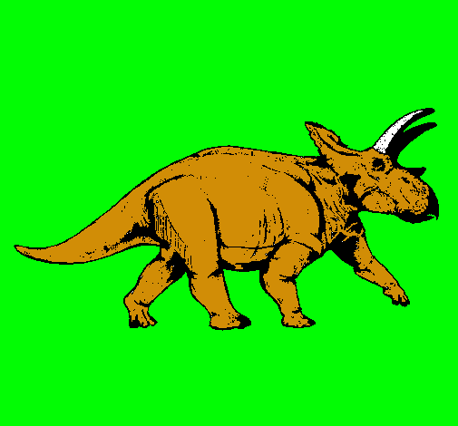 Dibujo Triceratops pintado por Hot-Wheels