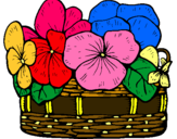 Dibujo Cesta de flores 12 pintado por basket