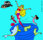 Dibujo Barbie sirena contenta pintado por belenysandra