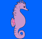 Dibujo Caballito de mar pintado por ampelosaurio