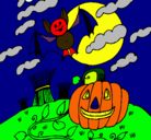 Dibujo Paisaje de Halloween pintado por carlotab5