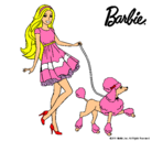 Dibujo Barbie paseando a su mascota pintado por supergiulia