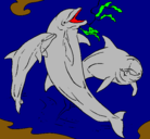 Dibujo Delfines jugando pintado por rrrrrrrrrrrr
