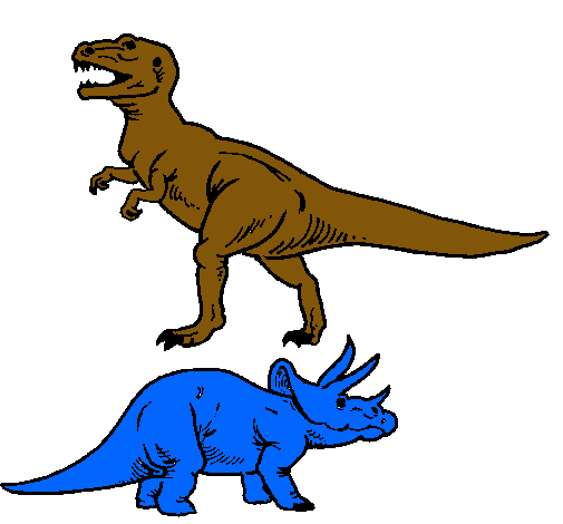 Triceratops y tiranosaurios rex