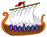 Dibujo Barco vikingo pintado por yayefigue