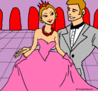 Dibujo Princesa y príncipe en el baile pintado por oikkwvcdesbv