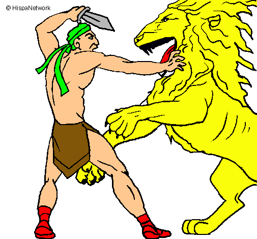 Gladiador contra león