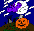 Dibujo Paisaje de Halloween pintado por cerexitha