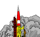 Dibujo Lanzamiento cohete pintado por edyyde